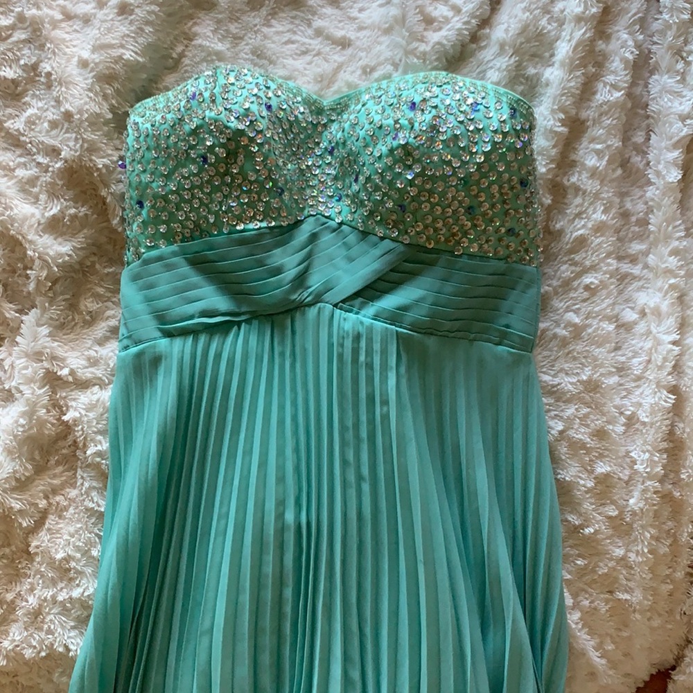 Sea foam green prom dress